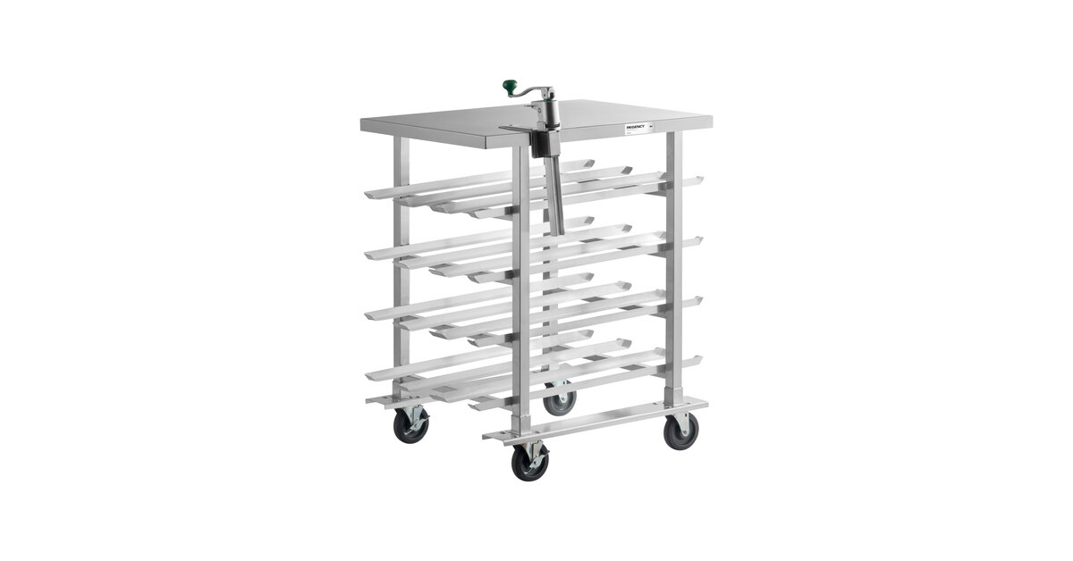 Regency Half Size Mobile Aluminum Can Rack for #10 and #5 Cans