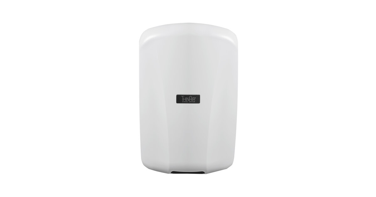 Excel TA-ABS ThinAir® High-Efficiency Hand Dryer with White ABS 