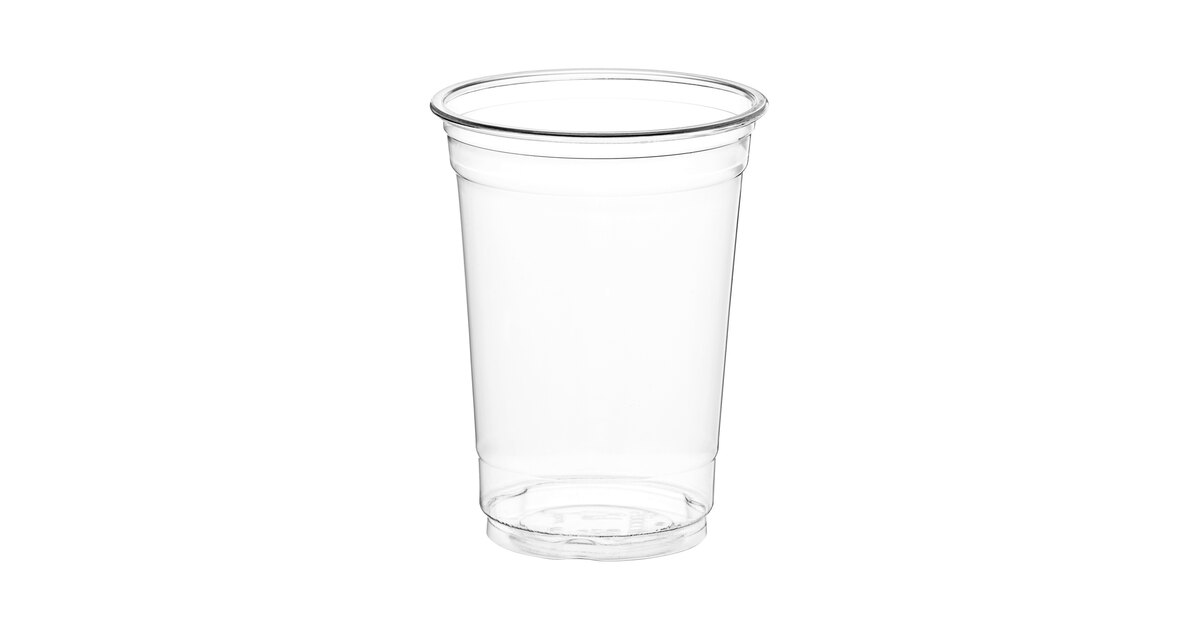 FOCUSLINE 100 Pack Clear Plastic Cups 10 oz Disposable Cups Heavy