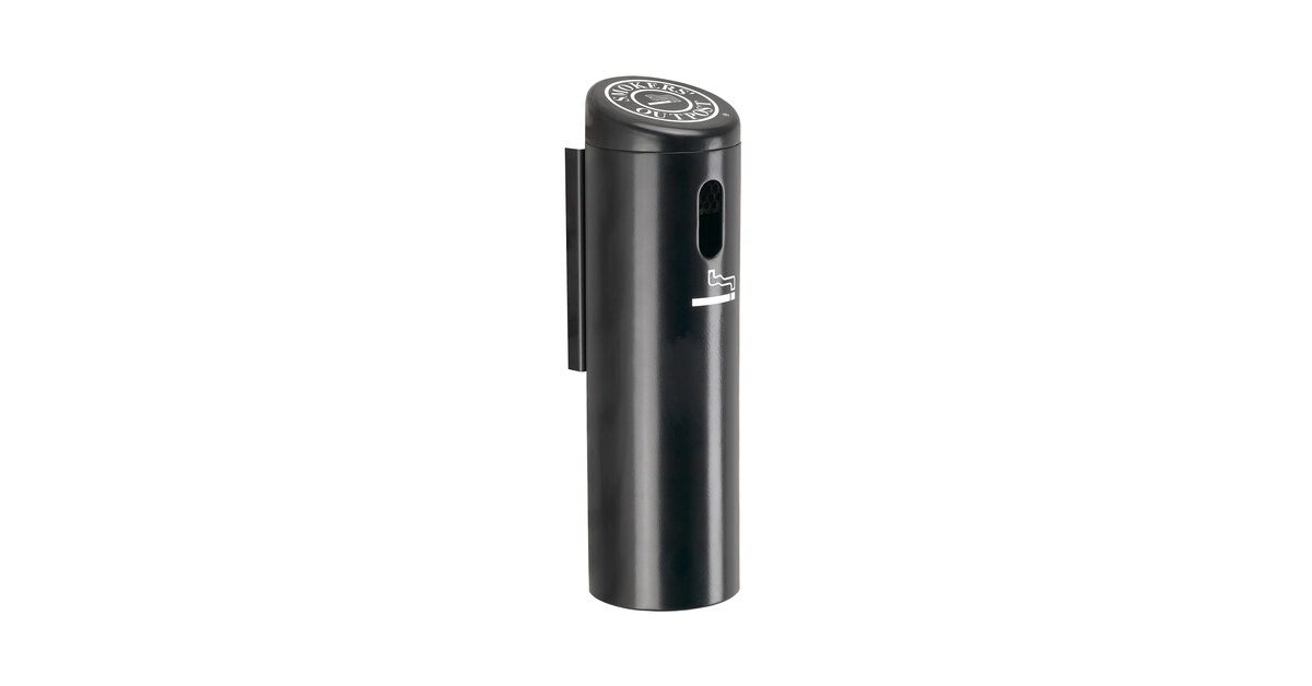Commercial Zone 711201 Black Wall Mounted Smokers' Outpost Cigarette  Receptacle