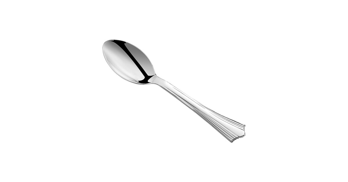 工芸品 Silver heavy insideout spoon Silver Plastic Spoons | Silver Visions 6 1/4