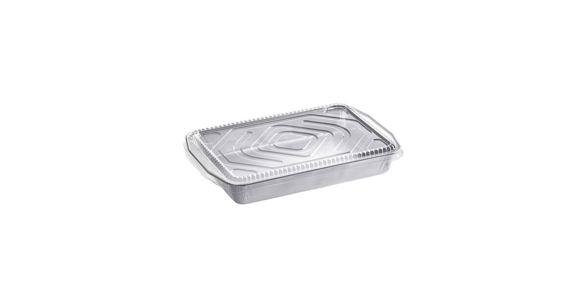 Durable Packaging 9664-SL-25 Smoothwall Silver Extra Large Entree