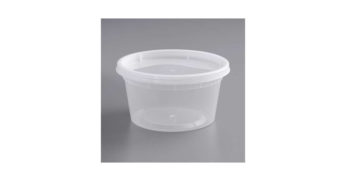 Edi [12 oz, 25 Sets] Plastic Deli Food Storage Containers with Airtight Lids | Microwave-, Freezer-, Dishwasher-Safe | BPA Free | Heavy-Duty | Meal
