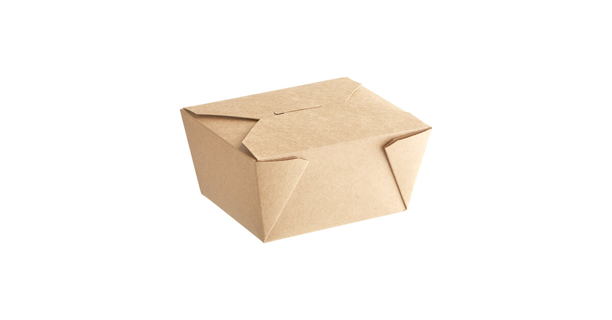 50 PACK Take Out Food Containers 26 oz Kraft Brown Paper Take Out Boxes  Microwaveable Leak and Grease Resistant Food Containers - To Go Containers  for Restaurant, Catering - Recyclable Lunch Box #1 