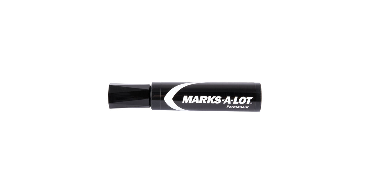 Avery Marks A Lot Black Permanent Markers (Chisel Tip, 36/Box) - 98206