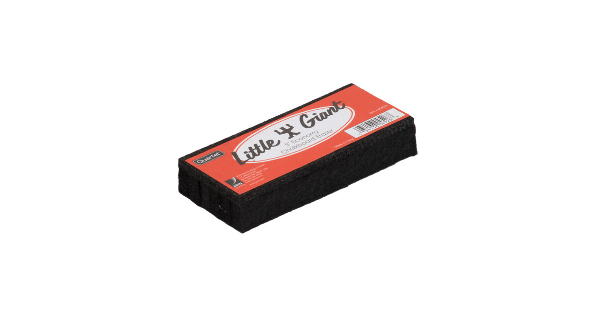 804526 - Black for sale online 5" x 2" x 1" Quartet Little Giant Economy Chalkboard Eraser Felt 
