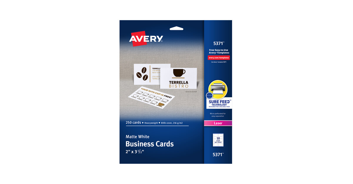 Avery Templates 5371 Business Cards