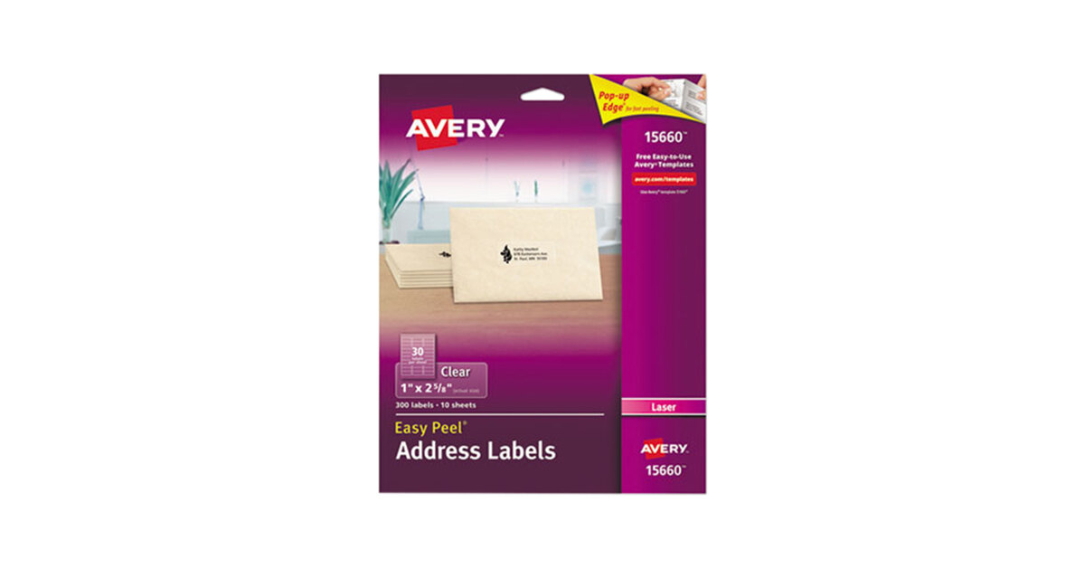 Avery Label Template 15660 Pensandpieces
