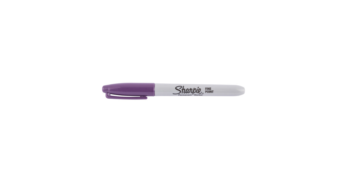 Sharpie 30008 Purple Fine Point Permanent Marker 12/Pack