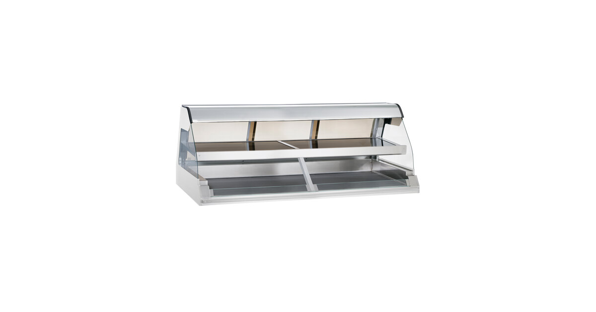 Alto-Shaam ED2 72 S/S Stainless Steel Heated Display Case with Curved Glass  - Full Service Countertop 72