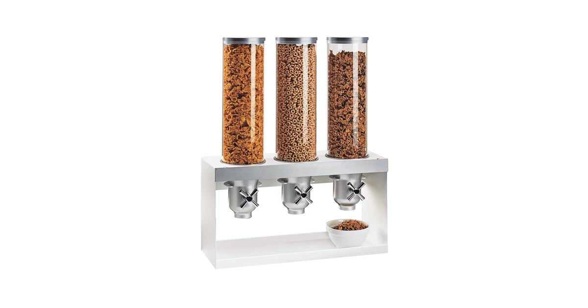 Cal-Mil 3598-3-55 Luxe Silver 4.5 Liter Triple Canister Cereal