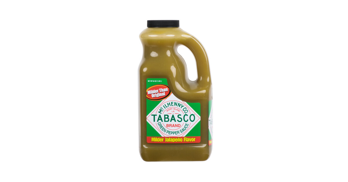TABASCO® 64 fl. oz. Green Pepper Hot Sauce - 2/Case