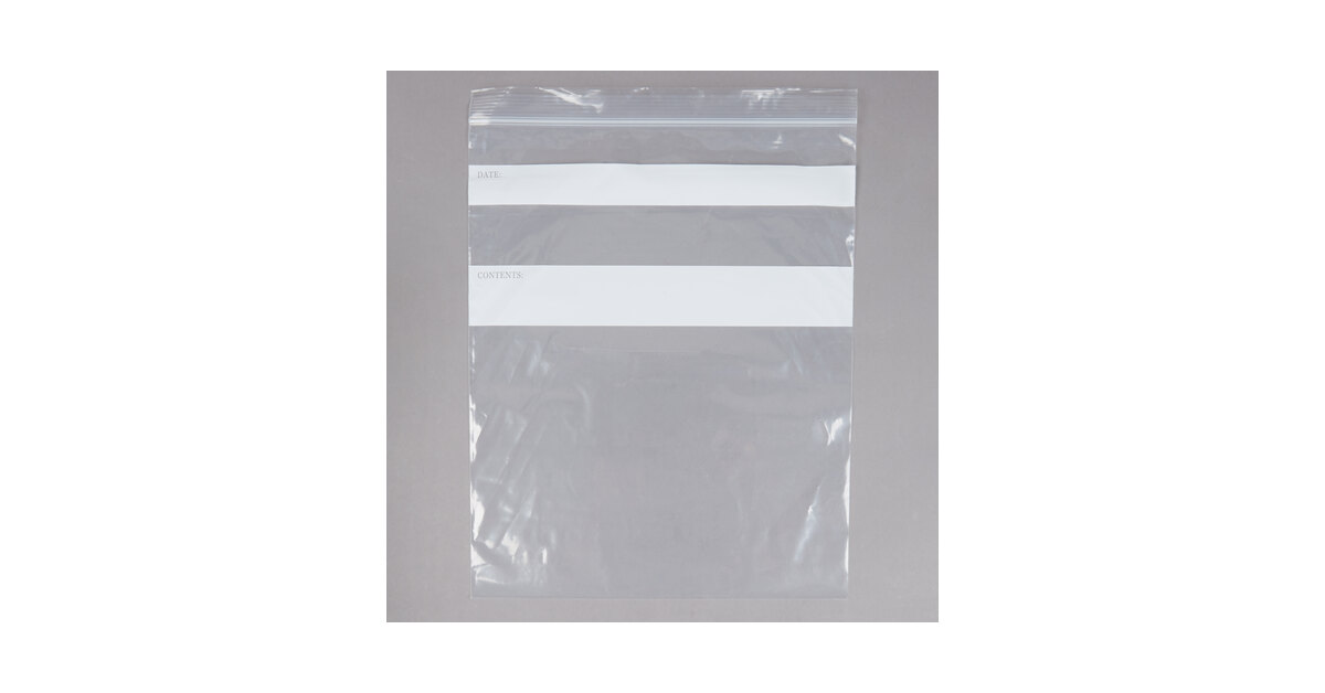Linked Co. 25pc- 1 Gallon Ziploc Mylar Bags with Red Labels - 12 mil, 10x 14, Reusable, & Airtight for Long Term Food Storage. Best Bags for Pantry