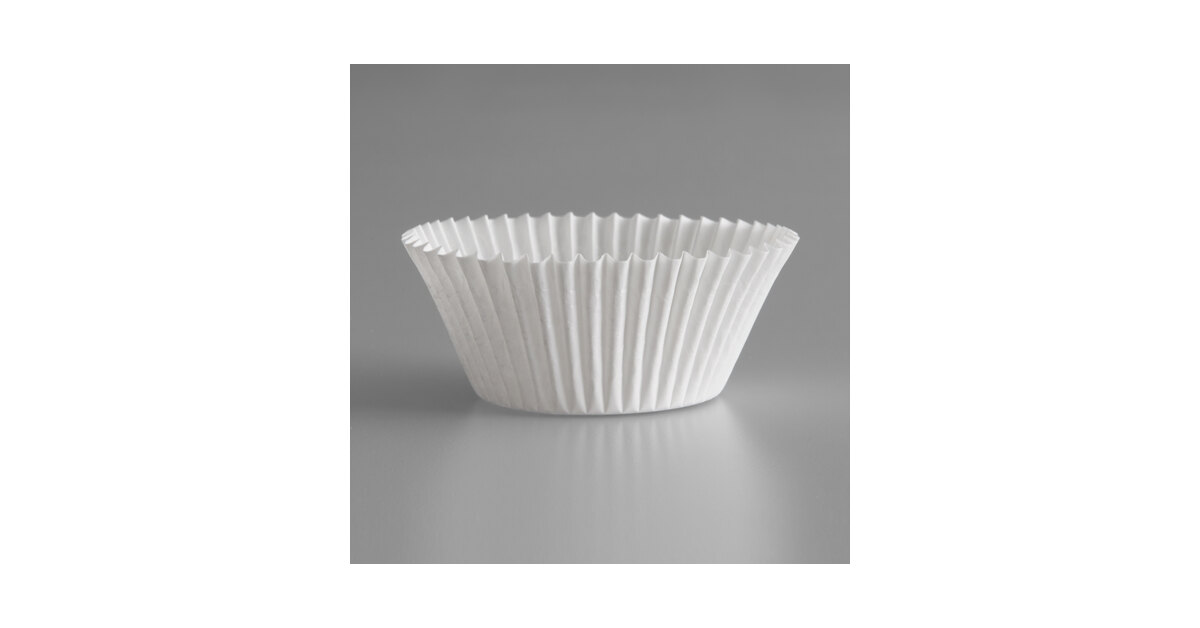 6.5 in White Fluted Baking Cups 5000 ct.