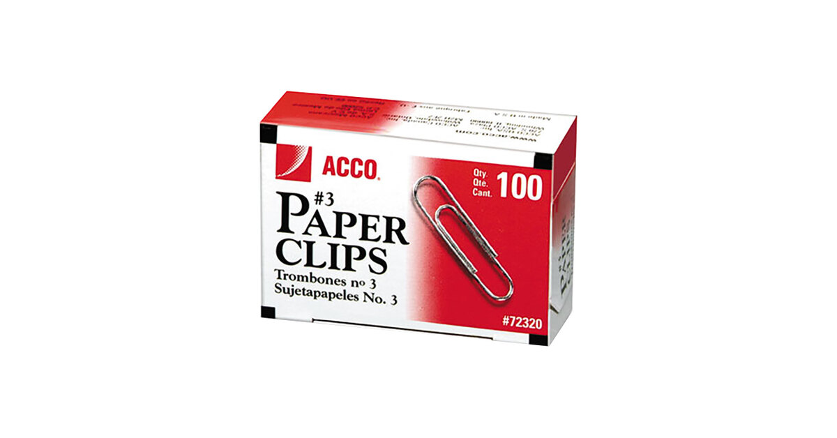 Paper Clip Size Chart