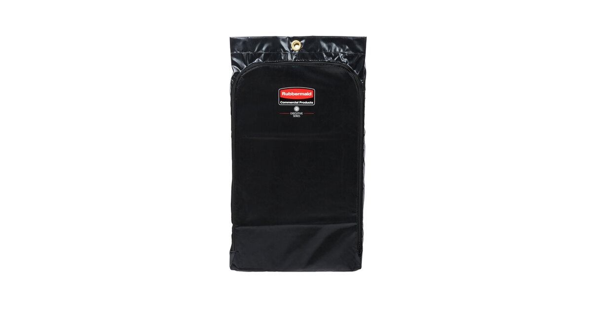 Produktbild von Rubbermaid Reinigungswagentasche – Commercial Executive Series, 24 L, Schwarz, Mit Frontreißverschluss