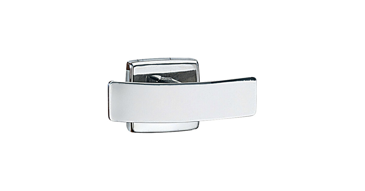 Bobrick B-672 Surface-Mounted Double Robe Hook with Bright