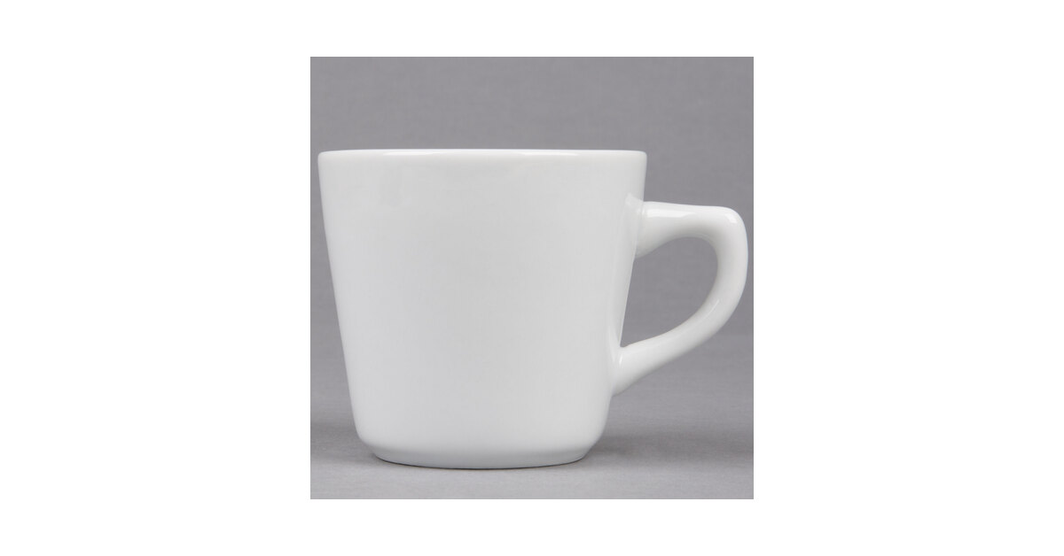 7.5 oz. Bright White Tall Porcelain Coffee Cup 36/Case