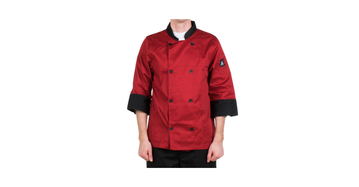 Snap Button XS New Chef Revival Chef's Cool Crew Fresh Tomato Jacket 
