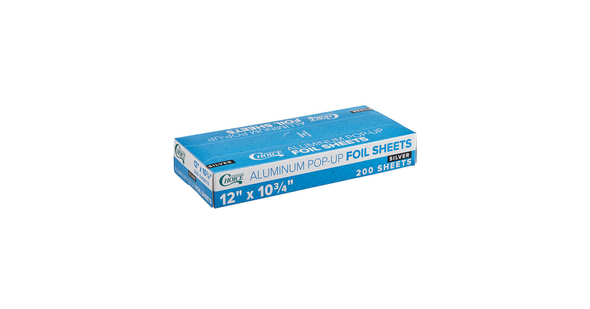 Pop-Up Interfolded Aluminum Foil Sheets, 12 x 10.75, Silver, 200/Box, 12  Boxes/Carton - Reliable Paper