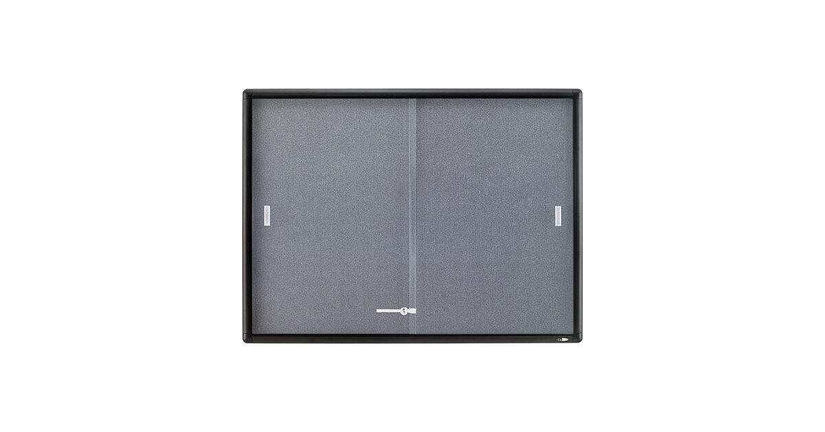 Quartet 7683 Grigio - Bacheca In Tessuto Ovale Per Ufficio, 91 X 61 Cm