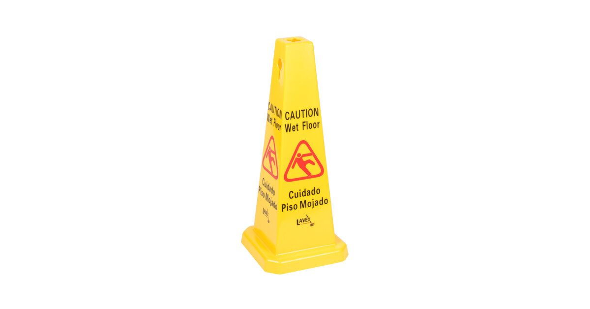 Details about   6 PACK Restaurant Caution Wet Mop Bucket Floor Yellow 27" CONE Sign Commercial 