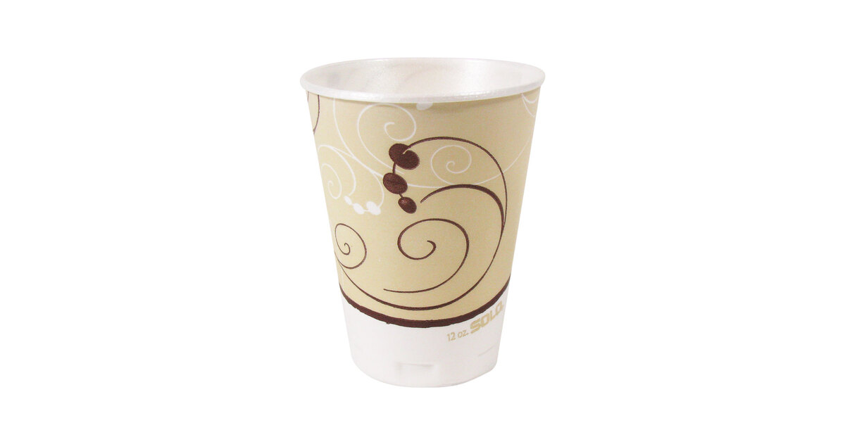 Dart Solo IC12-J7534 Duo Shield 12 oz. Poly Paper Hot Cup - 600/Case -  Splyco
