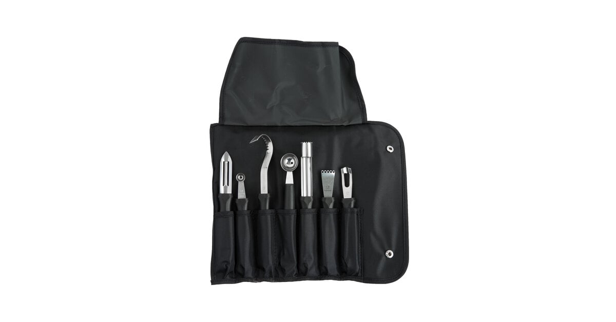 Dexter-Russell 20207 7 Piece Garnishing Tools Set with Black Bag