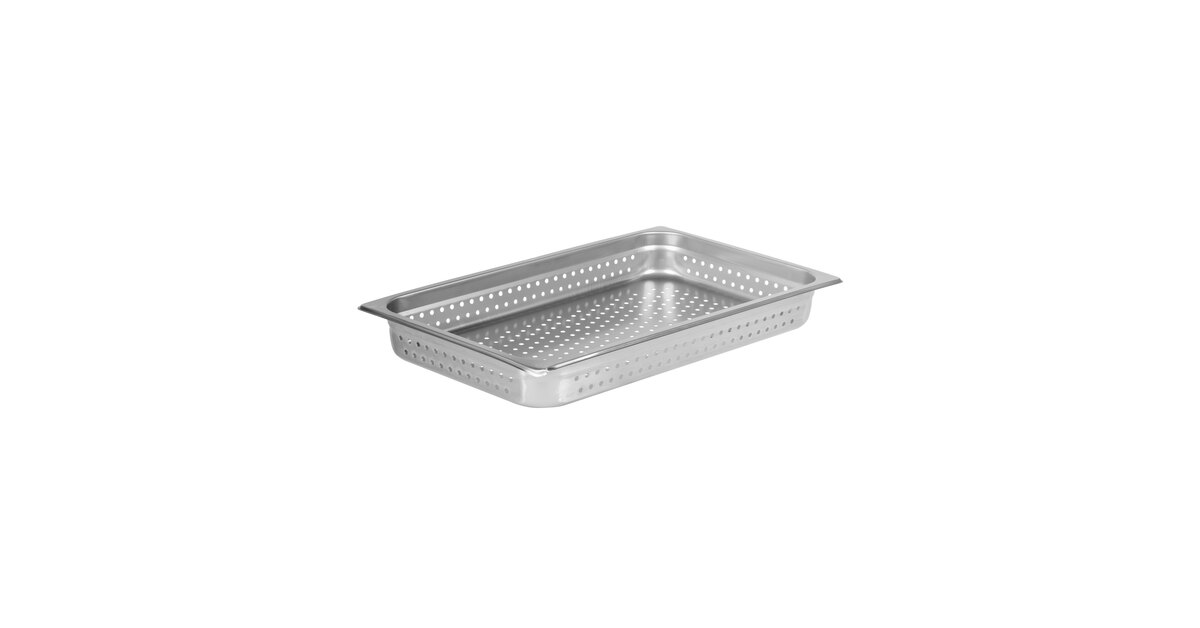 Perforated Gastronorm Pan 1/1 100mm Stainless Steel CombiOven Steamer Bain Marie 