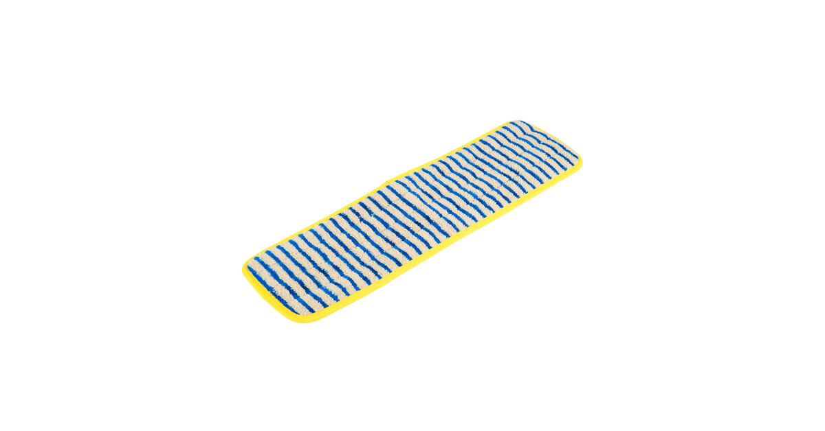  Rubbermaid Commercial Products HYGEN Microfiber Super Scrubber  Damp Mop Pad, 18-inch, Yellow (FGQ81000YL00) : Health & Household