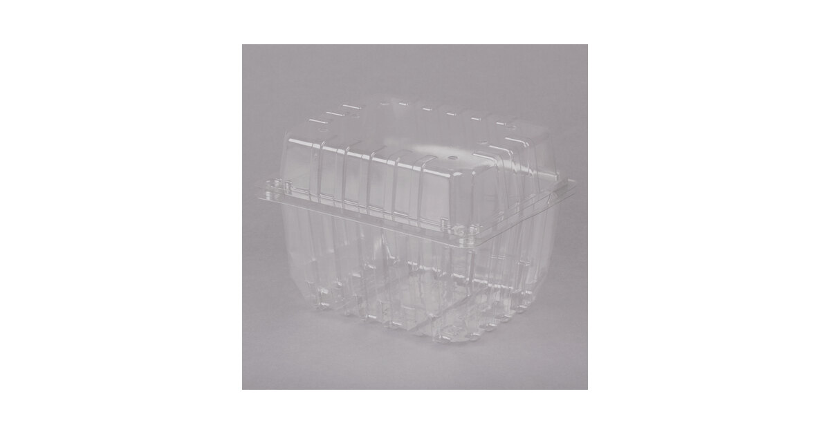 Clear Vented Clamshell Berry Container (1 Qt. & 320/Case)