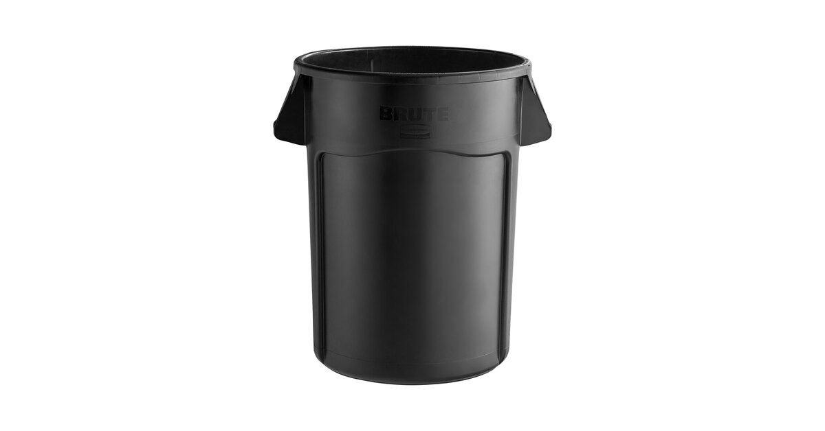 Rubbermaid Commercial® Brute® 44 Gallon Black Garbage Can with Venting  Channels (264360)