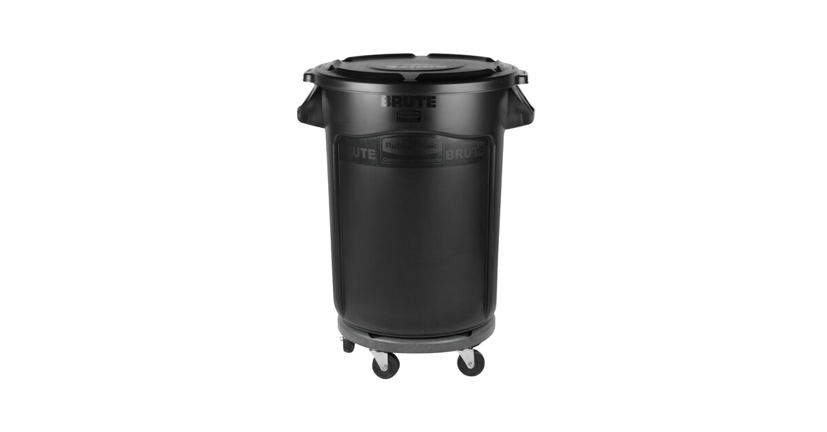 Rough & Rugged TI0019 Trash Can with Lid, 32 Gallon, Black – Toolbox Supply