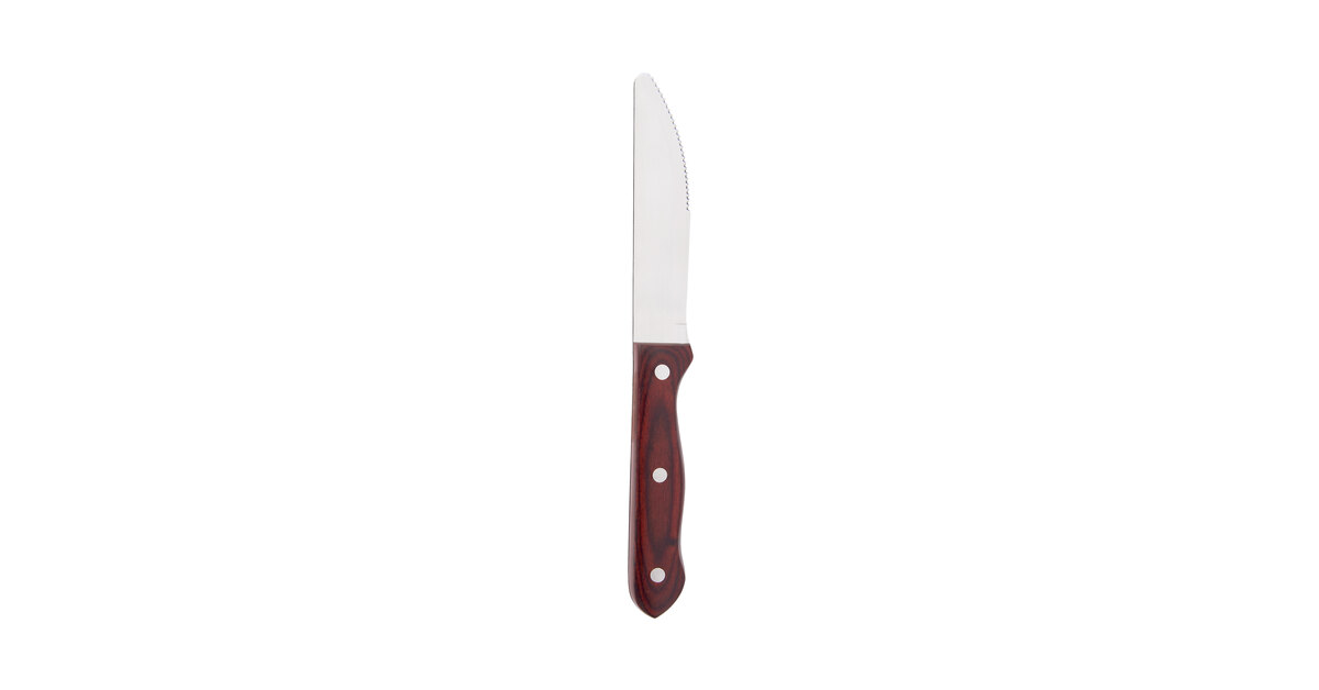 Chef & Sommelier Marble 9 1/4 18/10 Stainless Steel Extra Heavy Weight Smooth Edge Steak Knife by Arc Cardinal - 12/Case