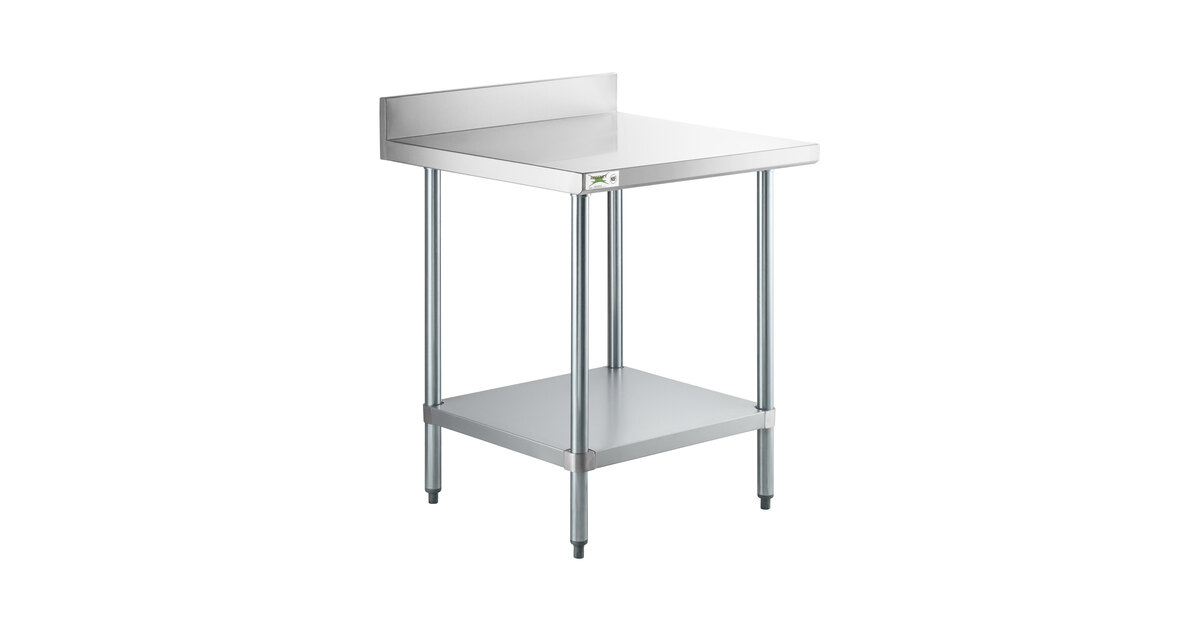 30" x 36" Stainless Steel Work Prep Table Undershelf Restaurant Backsplash NSF 