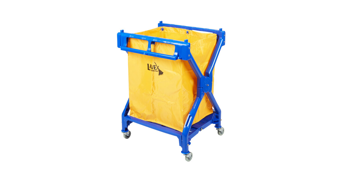 Lavex Laundry Cart / Trash Cart, 10 Bushel Commercial Rolling Cart