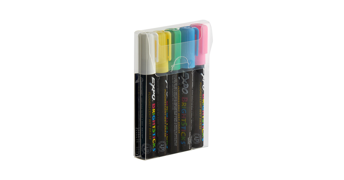 Expo BrightSticks Fluorescent Wet Erase Markers Green 3 Pack 
