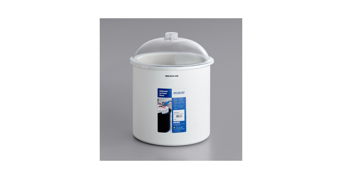Carlisle CM101202 White 3 Gallon Coldmaster Ice Cream Cold Crock