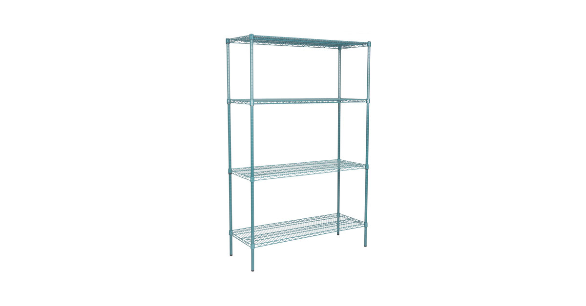 Garage Kitchen Storage Rack Shelves for Home 30 inches x 36 inches NSF Green Epoxy 2 Shelf Kit with 27 inches Posts Office Durable Organizer Living Room Restaurant 