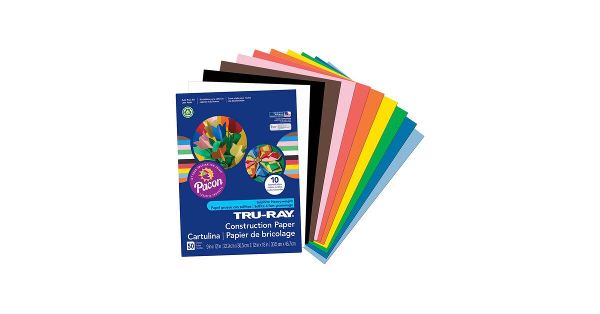 Tru-Ray Sulphite Construction Paper, 18 x 24 Inches, Holiday Red, 50 Sheets