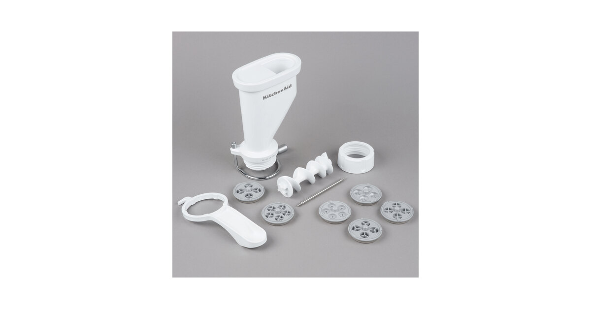 新品KitchenAid KSMPEXTA Gourmet Pasta Press Attachment with 6 Interchangeable Pasta Plates, White KitchenAid KSMPEXTA Gourmet Pasta Press, White : : Home \u0026  Kitchen