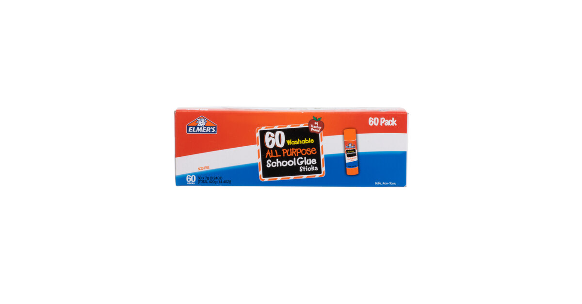Elmer's E501 0.24 oz. Clear School Glue Stick - 60/Box