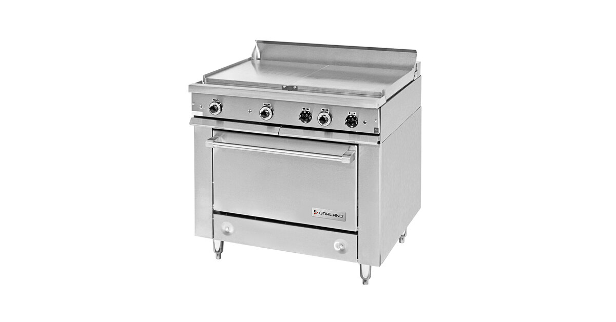 Garland 36ES38 Heavy-Duty Electric Range with Griddle Top and Storage Base  - 240V, 1 Phase, 15