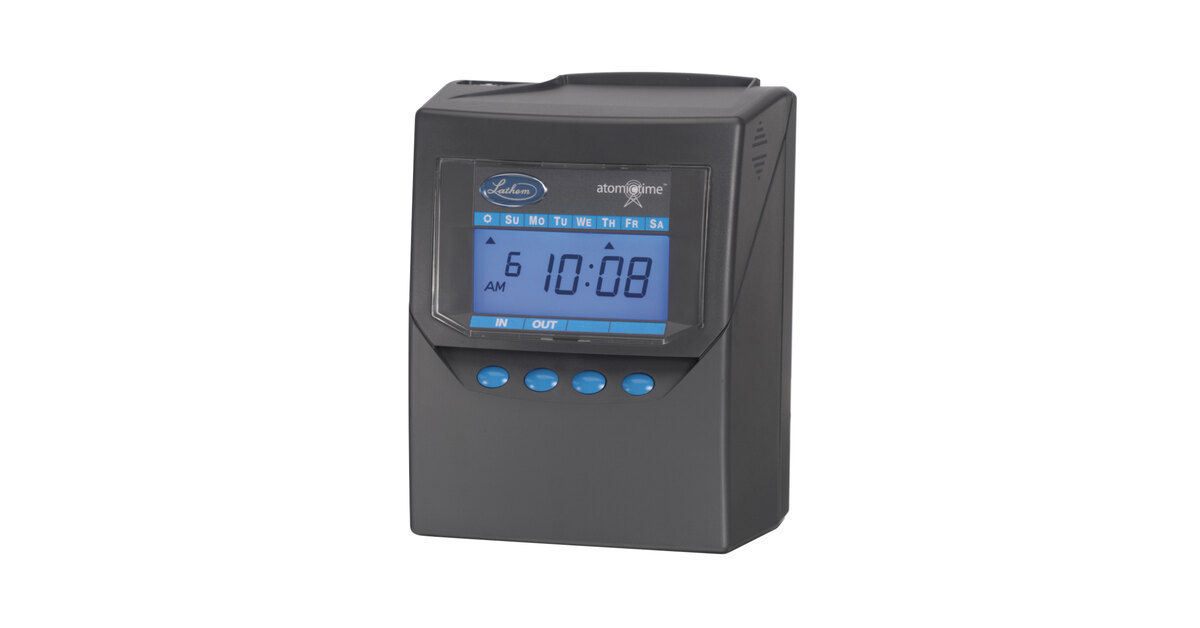 Lathem 7500E Gray Automatic Electronic Totalizing Time Recorder