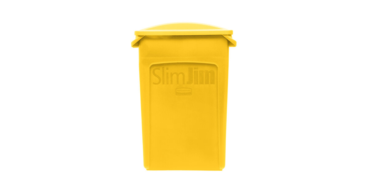 Slim Jim® Trash Can 23 Gallon Yellow