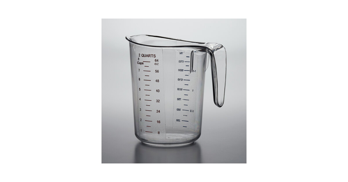 8 Cup Capacity Commercial Glass Measuring Cup 2 Liters 