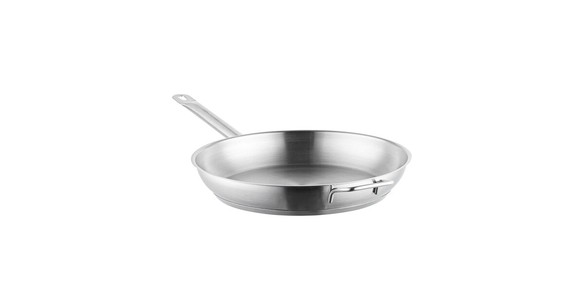 Vigor SS1 Series 15 Stainless Steel Non-Stick Fry Pan with Aluminum-Clad  Bottom, Dual Handles, and Excalibur Coating