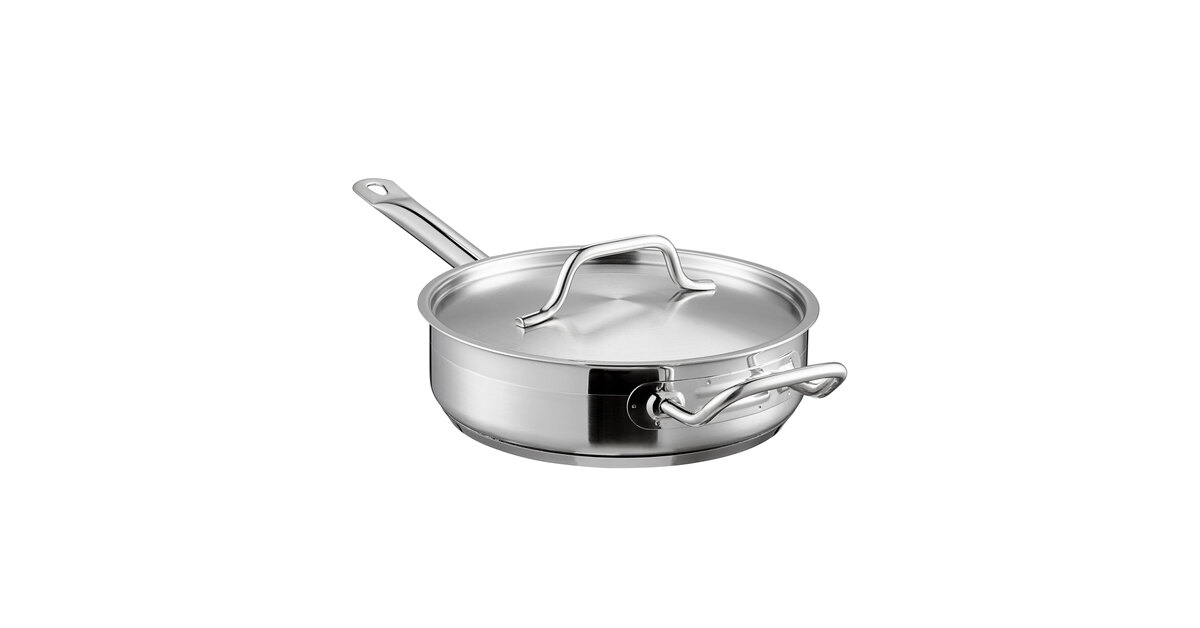 Stainless Steel Aluminum-Clad Saute Pan 