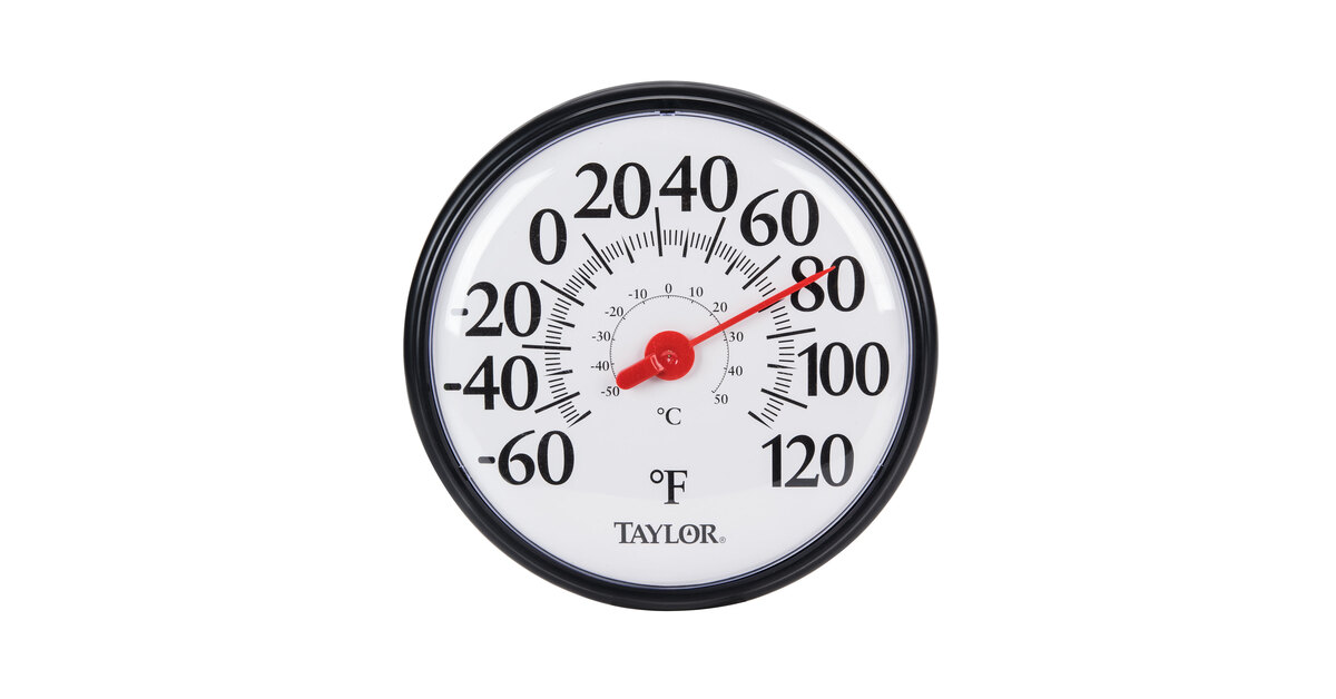 Taylor 5380N 1 3/4 Dial Stick-On Indoor / Outdoor Thermometer