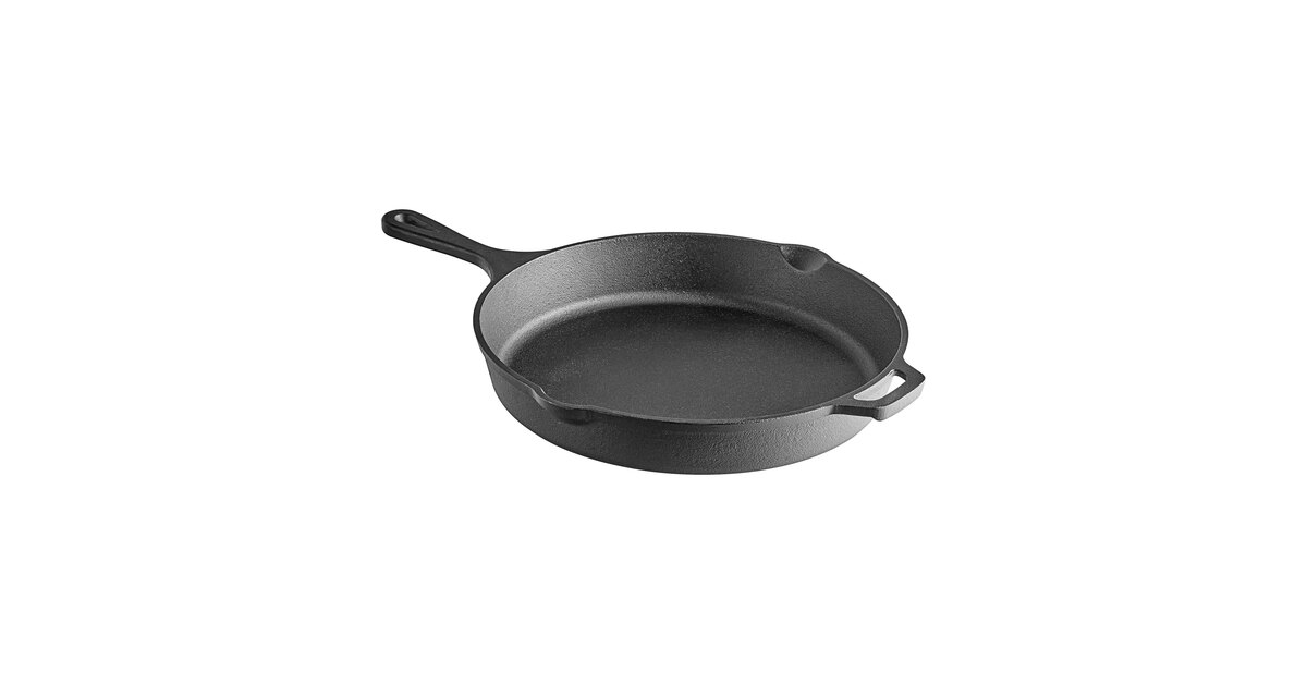 Ozark Trail Pre-seasoned 15 Cast Iron Skillet with Handle and